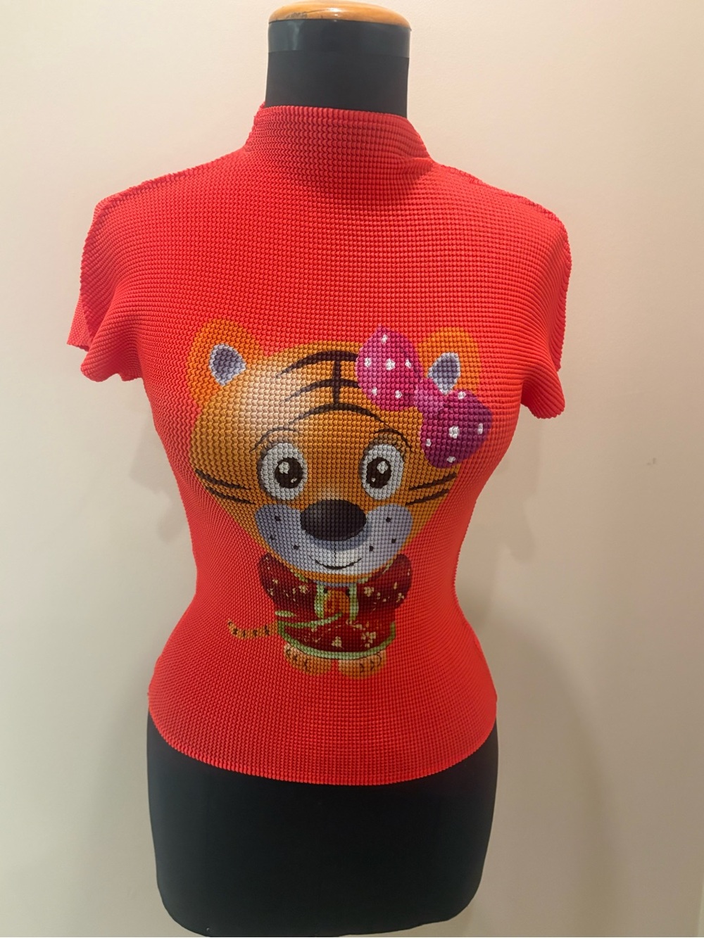 Brand new 3D magic T Red Tiger Graphic Short Sleeve Top